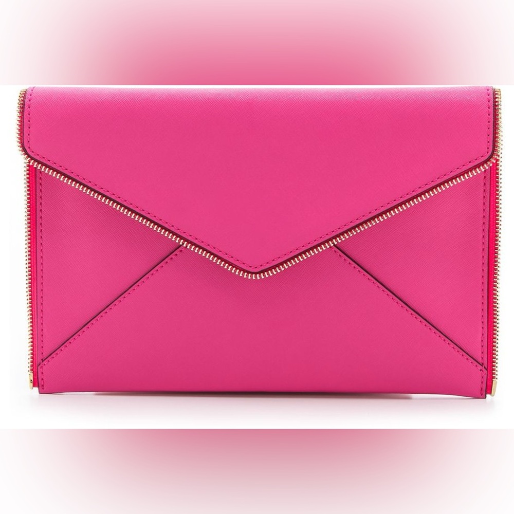 Rebecca Minkoff Leo Clutch in Hot Pink